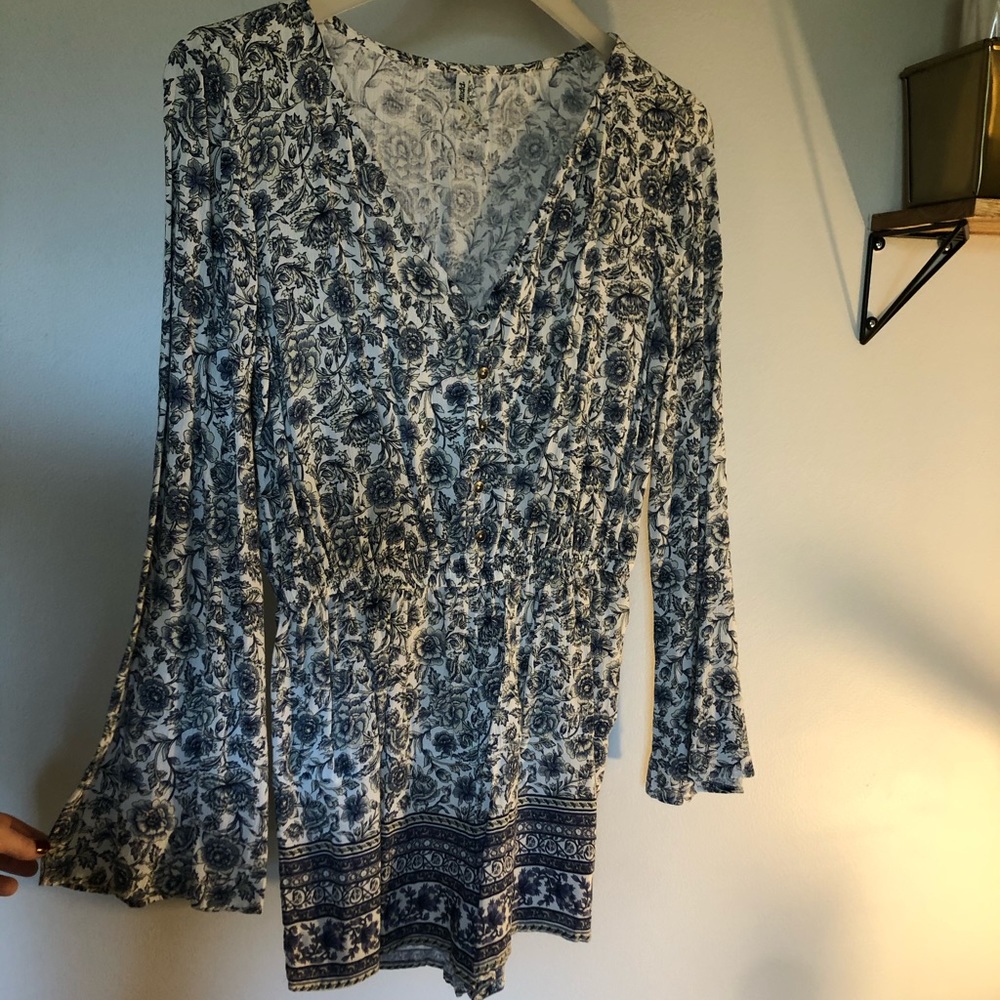 BOHO, long-sleeve romper